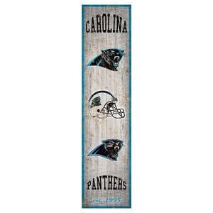 NFL Panthers Sign Vertical Retro Heritage Carolina Throwback 70's Rustic Wall